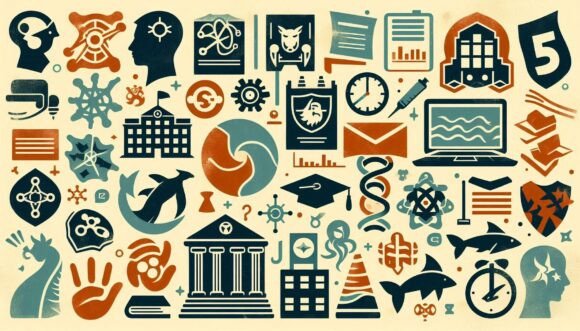 Collaged Coast Icons Brightly Brushed – A Versatile Design Resource for Modern Creatives