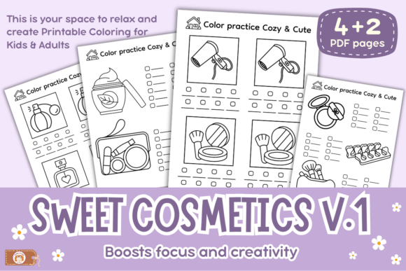 Coloring Practice Sweet Cosmetic Vol 1 Guide