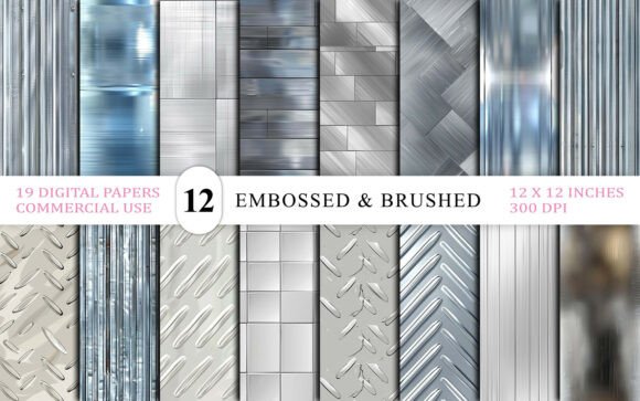 Embossed Brushed Metal Texture for Bold Design