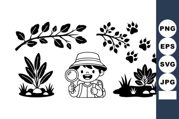 Evaluating Cute Boy Explorer Silhouette Art for Educational Design