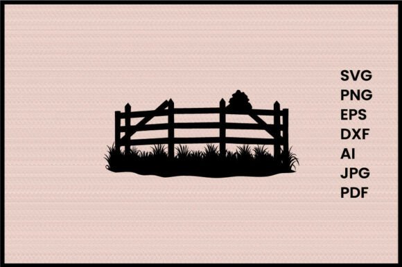 Farm Fence Illustration Silhouette: Evaluating Vector Assets for Print and Digital Design