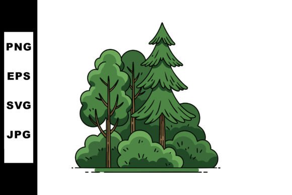 Green Forest Trees with Lush Bushes and: A Digital Asset for Modern Visual Storytelling