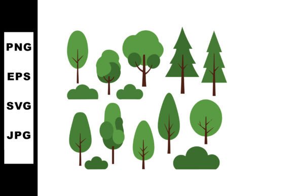 How Various Green Trees and Bushes Vector Il Can Enhance Your Creative and Commercial Projects