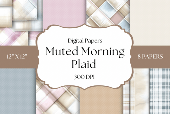 Muted Morning Plaid Backgrounds