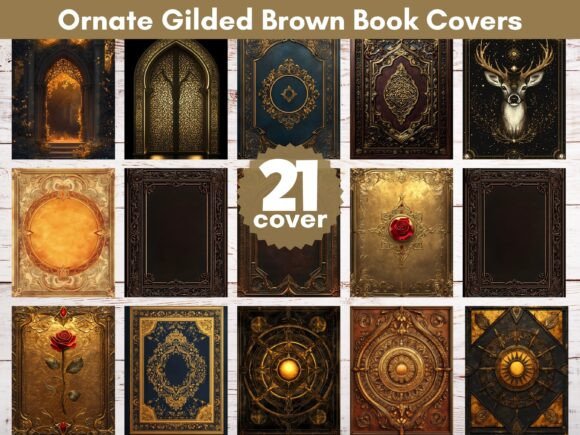Ornate Gilded Brown Book Covers: Elevating Your KDP Publishing Success