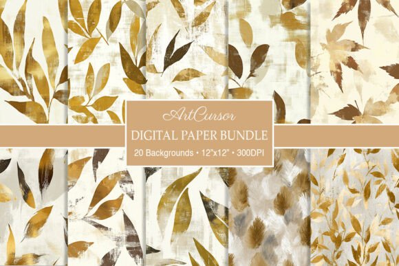 Tarnished Japanese Gold Leaves Papers for Creatives