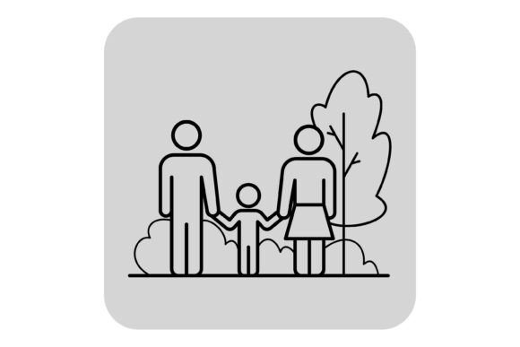 Unity in Nature: The Power of the Family Icon with Parents Holding Hands
